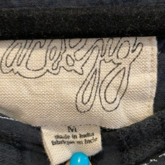 Ace & jig lake tie waist black zodiac stripe dress medium - Picture 7 of 10